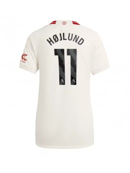 Billige Manchester United Rasmus Hojlund #11 Tredjedrakt Dame 2023-24 Kortermet